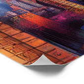 Lebhafte NYC-Farben Kunst der Skyline Poster (Ecke)