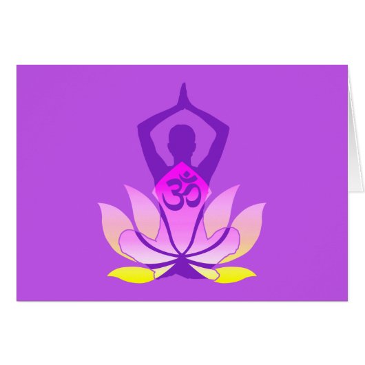 Lebhafte OM Namaste Spirituelle Lotus Blume Yoga (Vorderseite (Horizontal))