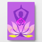 Lebhafte OM Namaste Spirituelle Lotus Blume Yoga Fotoplatte (Vorderseite)