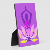 Lebhafte OM Namaste Spirituelle Lotus Blume Yoga Fotoplatte (Seite)