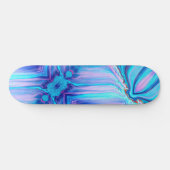 Lebhafte Ombre Blue Pink Abstrakte Kunst Skateboard (Horizontal)