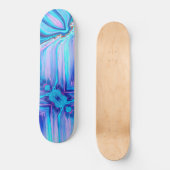 Lebhafte Ombre Blue Pink Abstrakte Kunst Skateboard (Vorderseite)
