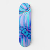 Lebhafte Ombre Blue Pink Abstrakte Kunst Skateboard (Vorderseite)