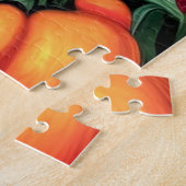 Lebhafte Orange Autumn Pumpkin Harvest Puzzle (Seite)