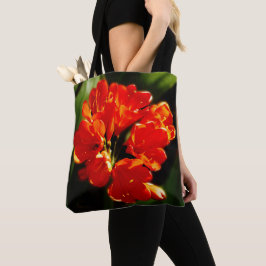 Lebhafte Orange Blume floral Tasche