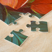 Lebhafte Orange-Blume Puzzle (Seite)