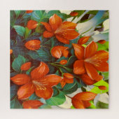 Lebhafte Orange-Blume Puzzle (Horizontal)
