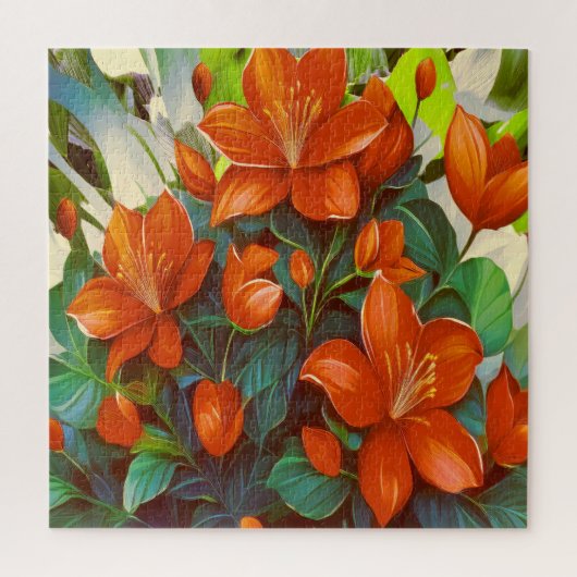 Lebhafte Orange-Blume Puzzle (Vertikal)