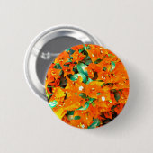 Lebhafte Orange Bougainvillea Blume Button (Vorne & Hinten)