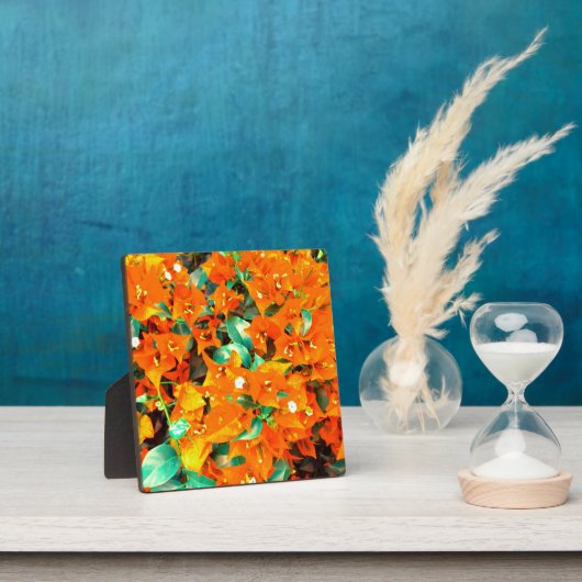 Lebhafte Orange Bougainvillea Blume Fotoplatte (InSitu)