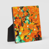 Lebhafte Orange Bougainvillea Blume Fotoplatte (Vorderseite)