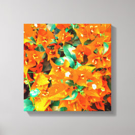 Lebhafte Orange Bougainvillea Blume Leinwanddruck