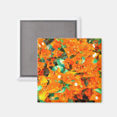 Lebhafte Orange Bougainvillea Blume Magnet (Vorderseite/Rückseite)