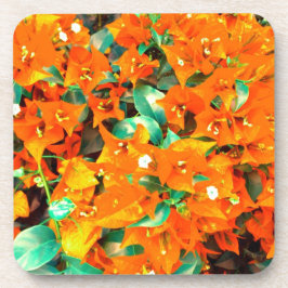 Lebhafte Orange Bougainvillea Blume Untersetzer