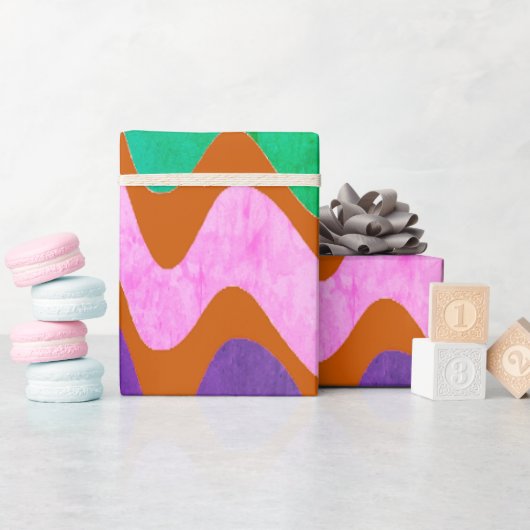 Lebhafte Orange-Giftideen Geschenkpapier (Babyparty)