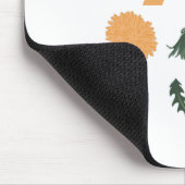 Lebhafte Orange Green Dandelion Blume Monogram Mousepad (Ecke)