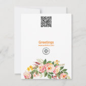 Lebhafte Orange Halloween Pumpkin Wasserfarbe Rose (Rückseite)