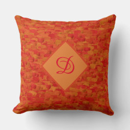 lebhafte Orange Mitte des Jahrhunderts moderne boh Kissen