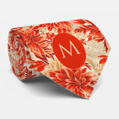 Lebhafte Orange und Creme Krawatte (Gerollt)