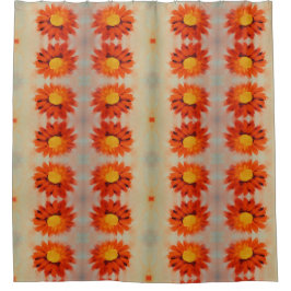 Lebhafte Orangenblume Duschvorhang