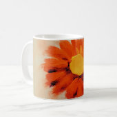 Lebhafte Orangenblume Kaffeetasse (Vorderseite Links)