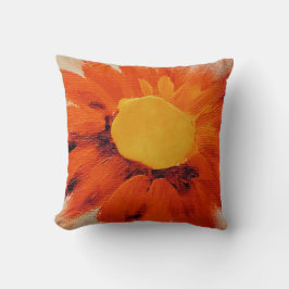 Lebhafte Orangenblume Kissen