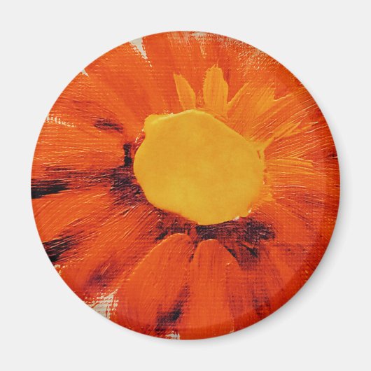 Lebhafte Orangenblume Magnet (Vorne)