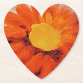 Lebhafte Orangenblume Untersetzer (Vorderseite)