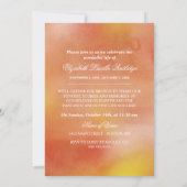 Lebhafte Orangenfarbe - für immer im Herzen Einladung (Rückseite)