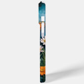 Lebhafte Orangeninsektenschmetterling-Kamille-Blum Case-Mate iPhone Hülle (Rückseite / Links)