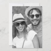 Lebhafte Orangenmagenta-Typografie Save the Date (Rückseite)