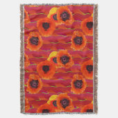Lebhafte orientalische Poppies Decke (Vorderseite Vertikal)