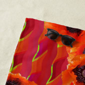 Lebhafte orientalische Poppies Strandtuch (Beispiel)
