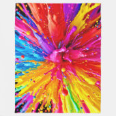 Lebhafte Paint Burst Energy Fleecedecke (Vorderseite)