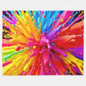Lebhafte Paint Burst Energy Fleecedecke (Vorderseite (Horizontal))