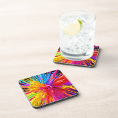 Lebhafte Paint Burst Energy Getränkeuntersetzer (Rechte Seite)