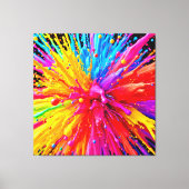 Lebhafte Paint Burst Energy Leinwanddruck (Vorderseite)
