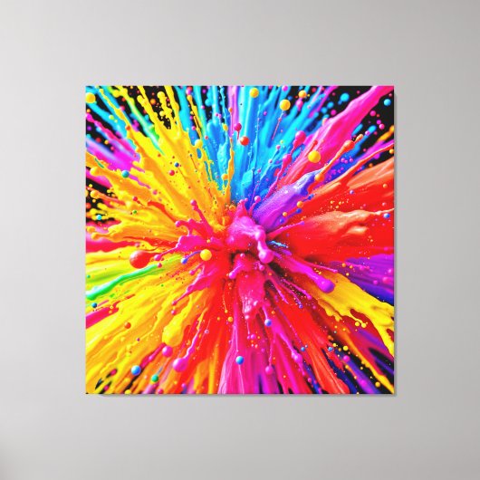 Lebhafte Paint Burst Energy Leinwanddruck (Vorderseite)
