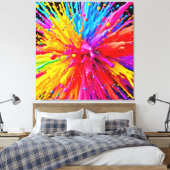 Lebhafte Paint Burst Energy Leinwanddruck (Insitu (Schlafzimmer))
