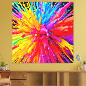 Lebhafte Paint Burst Energy Leinwanddruck (Insitu (Wohnzimmer))