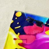Lebhafte Paint-Spritzer: Eine fette Farbenanweisun Strandtuch (Beispiel)