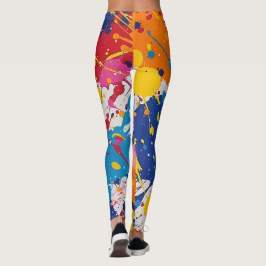 Lebhafte Paint Spritzer Leggings (Rückseite)