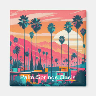 Lebhafte Palm Springs Sunset Magnete Magnet