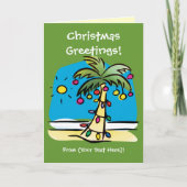 Lebhafte Palmen-Weihnachtskarten Feiertagskarte (Vorderseite)