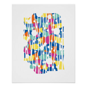 Lebhafte Panels: Ballons Geometrien hochheben Poster