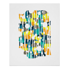 Lebhafte Panels: Geometrien für die Muschel von Sc Poster