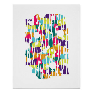 Lebhafte Panels: Geometrien für helle Ausdrücke Poster