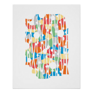 Lebhafte Panels: Najavo Southwest Geometrics Poster