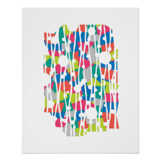 Lebhafte Panels: Polo Safari Geometrics Poster