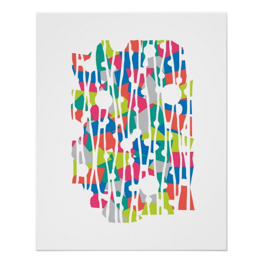 Lebhafte Panels: Polo Safari Geometrics Poster (Vorderseite)